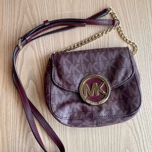 Michael Kors Signature Print Small Fulton Flap Crossbody